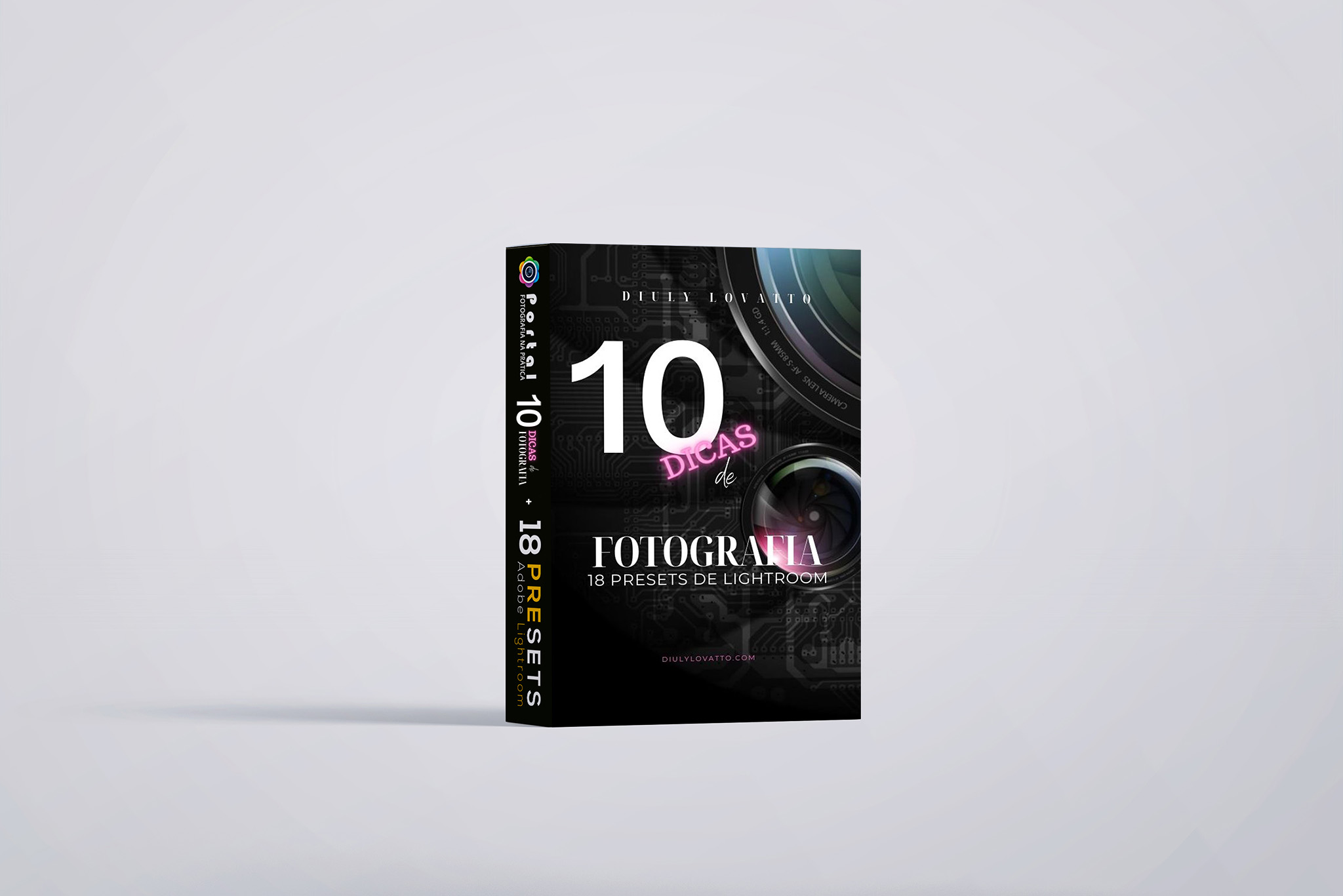 Mockup oficial do e-book 10 Dicas de Fotografia